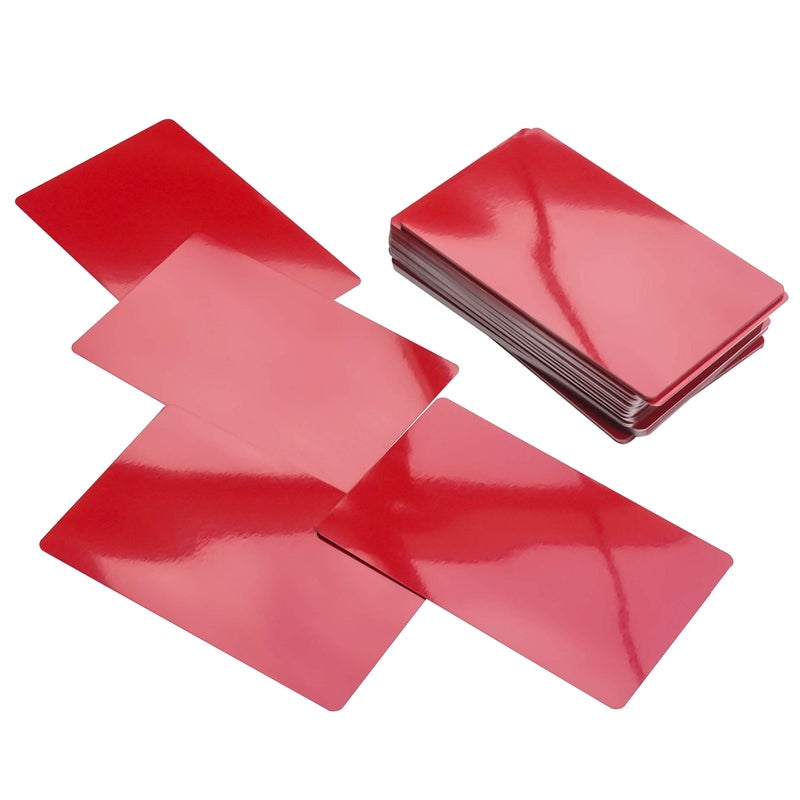 RXBC2011 بطاقات عمل معدنية فارغة ليزرية النقش الألمنيوم الأحمر RXBC2011 100 - Image 2